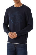 AX Eagle Logo Pullover Sweater
